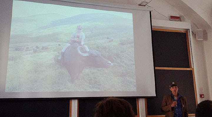 Michel Jacobi talking about the grazing ecosystem which exists in the Carpathian Mountains in the Ukraine.