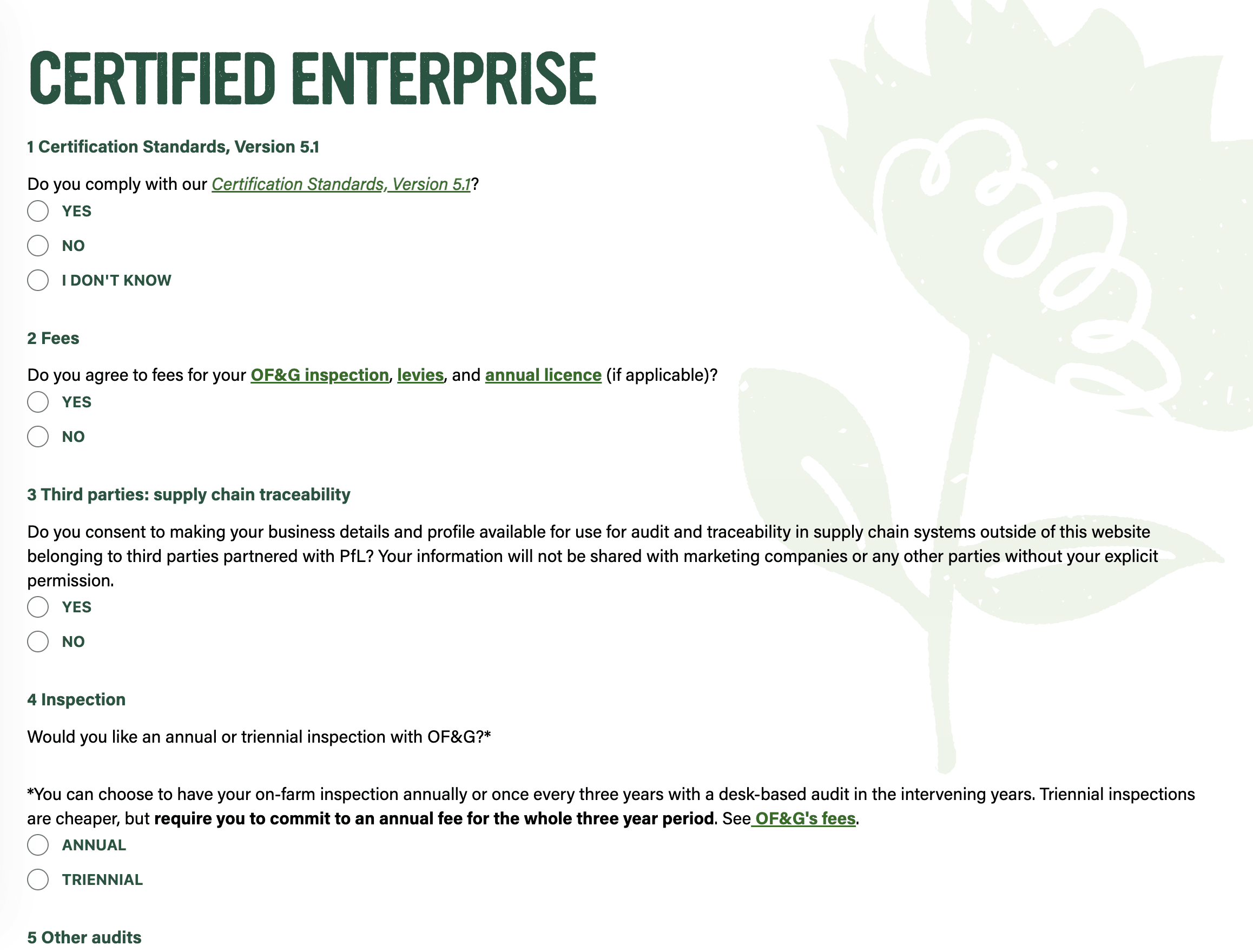 Agree to certification terms