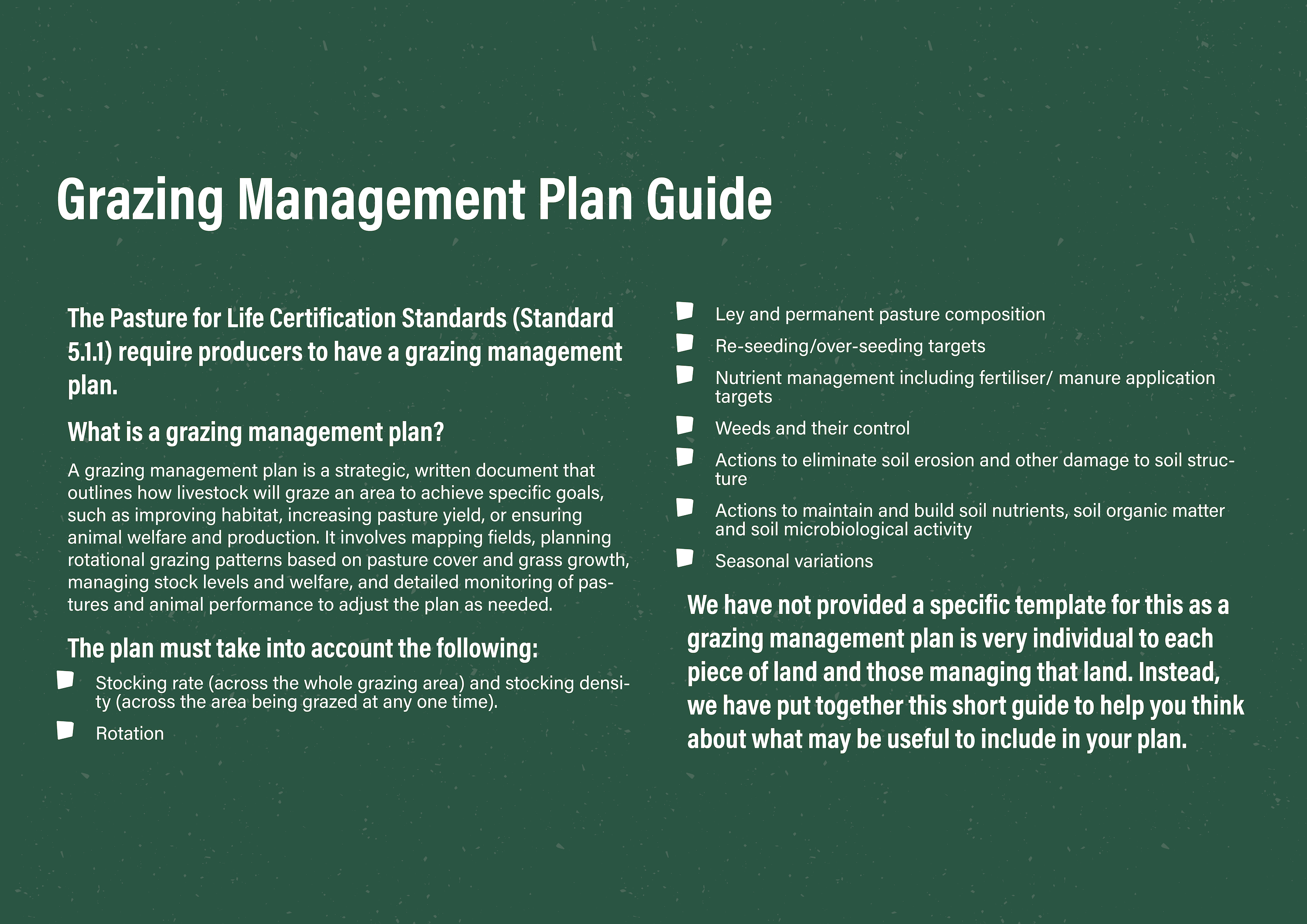 Grazing Management Plan Guide