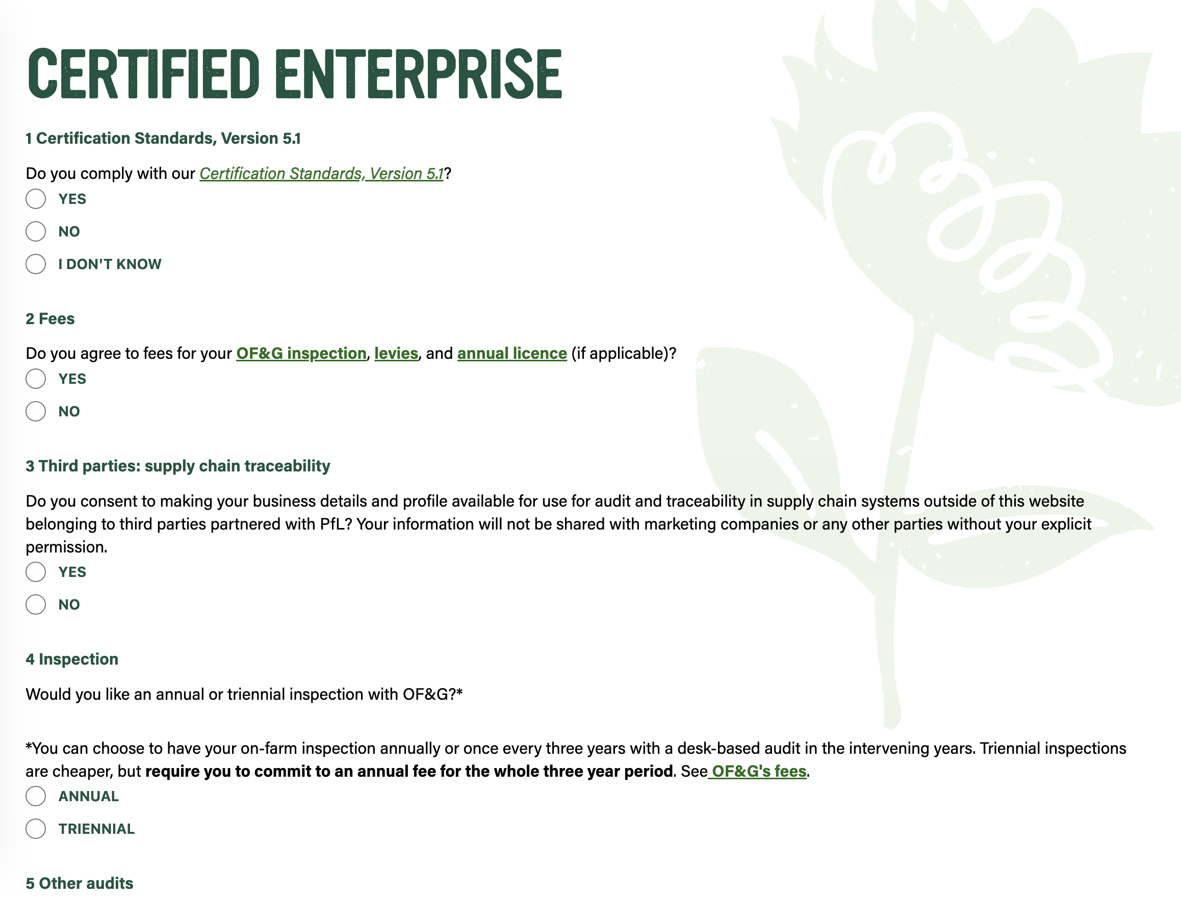 Agree to certification terms